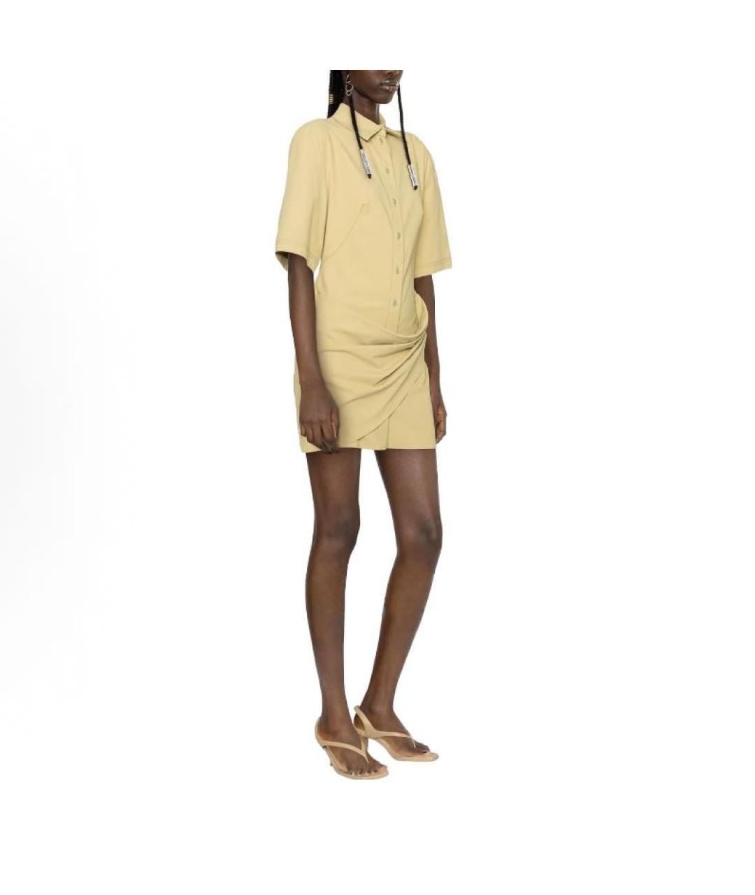 JACQUEMUS Желтое повседневное платье, фото 6