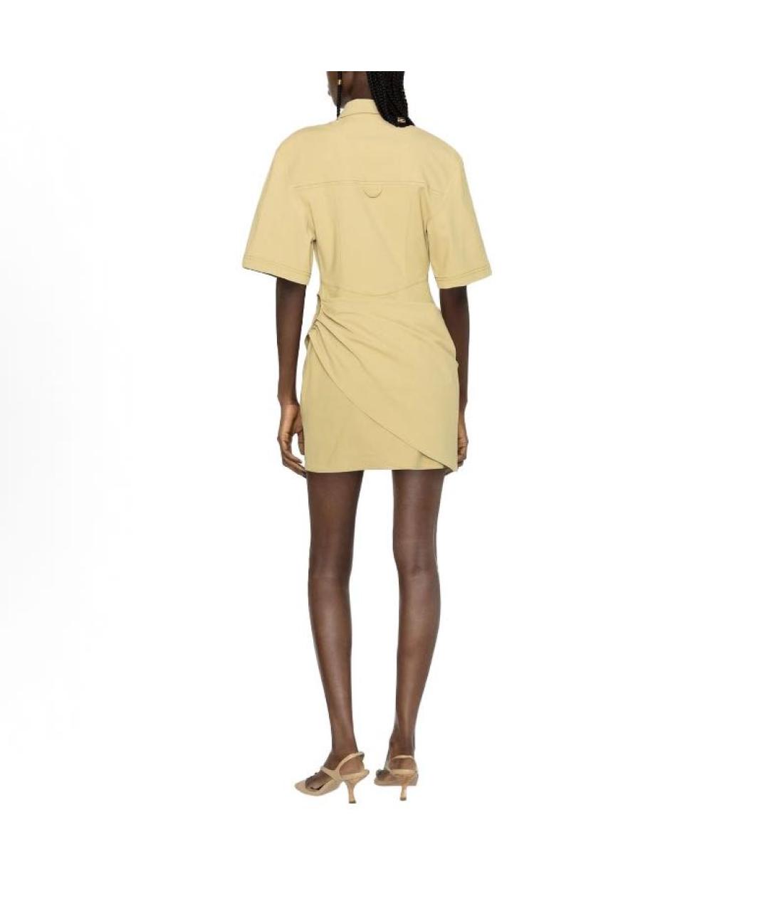 JACQUEMUS Желтое повседневное платье, фото 4