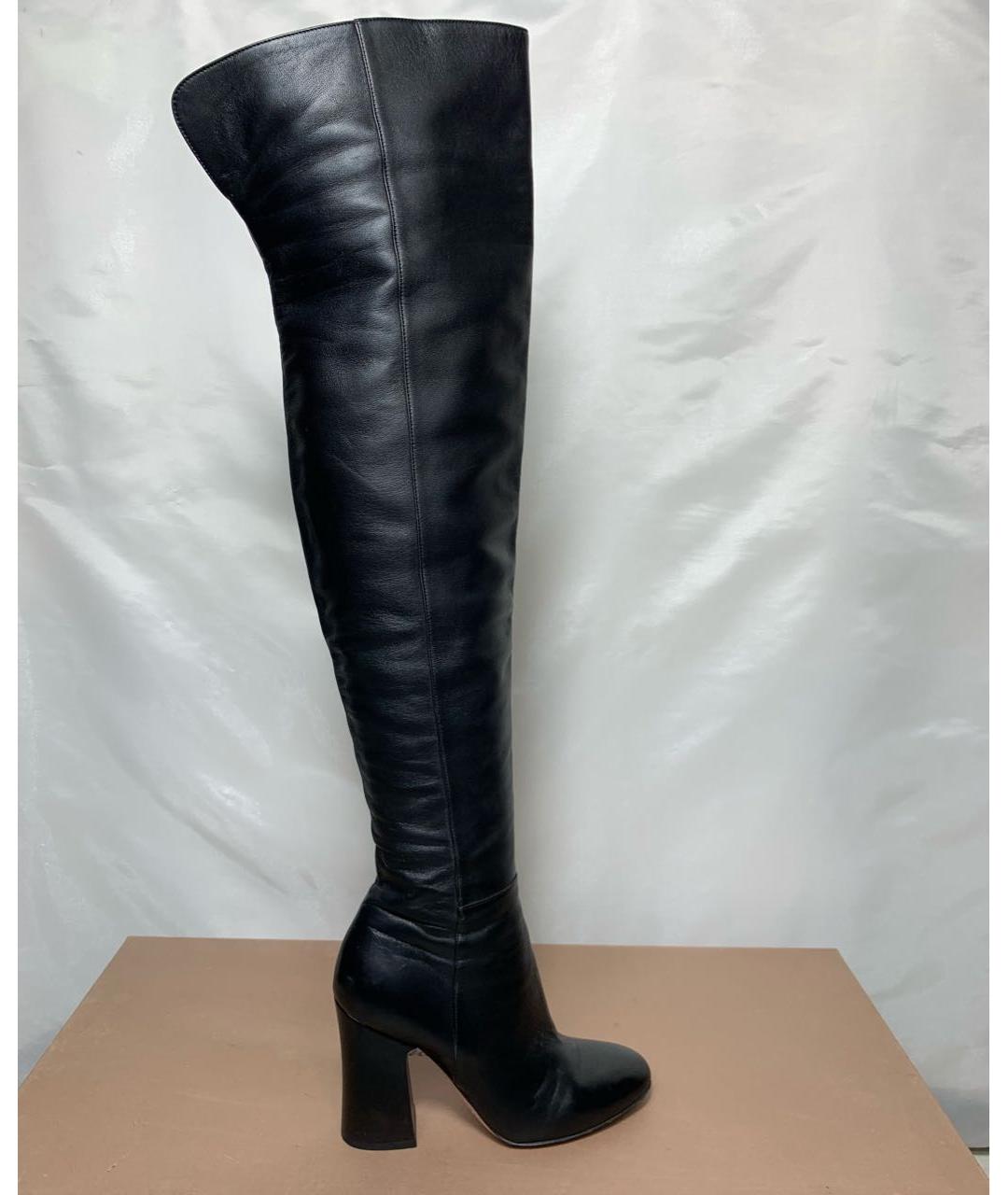 GIANVITO ROSSI Черные кожаные ботфорты, фото 9