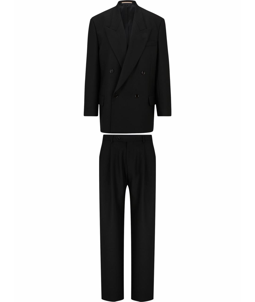HUGO BOSS Черный шерстяной костюм с брюками, фото 1