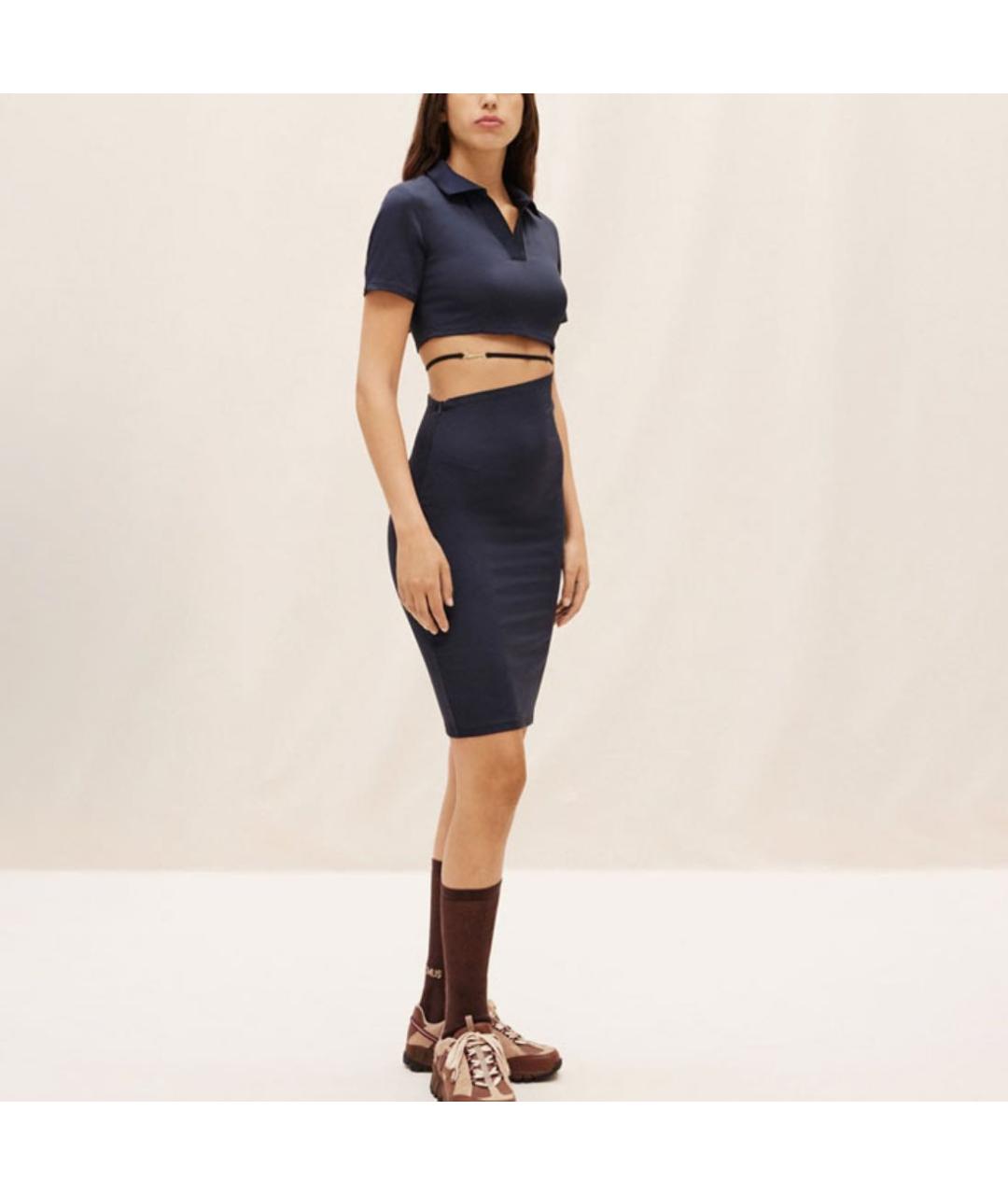 JACQUEMUS Темно-синее повседневное платье, фото 2