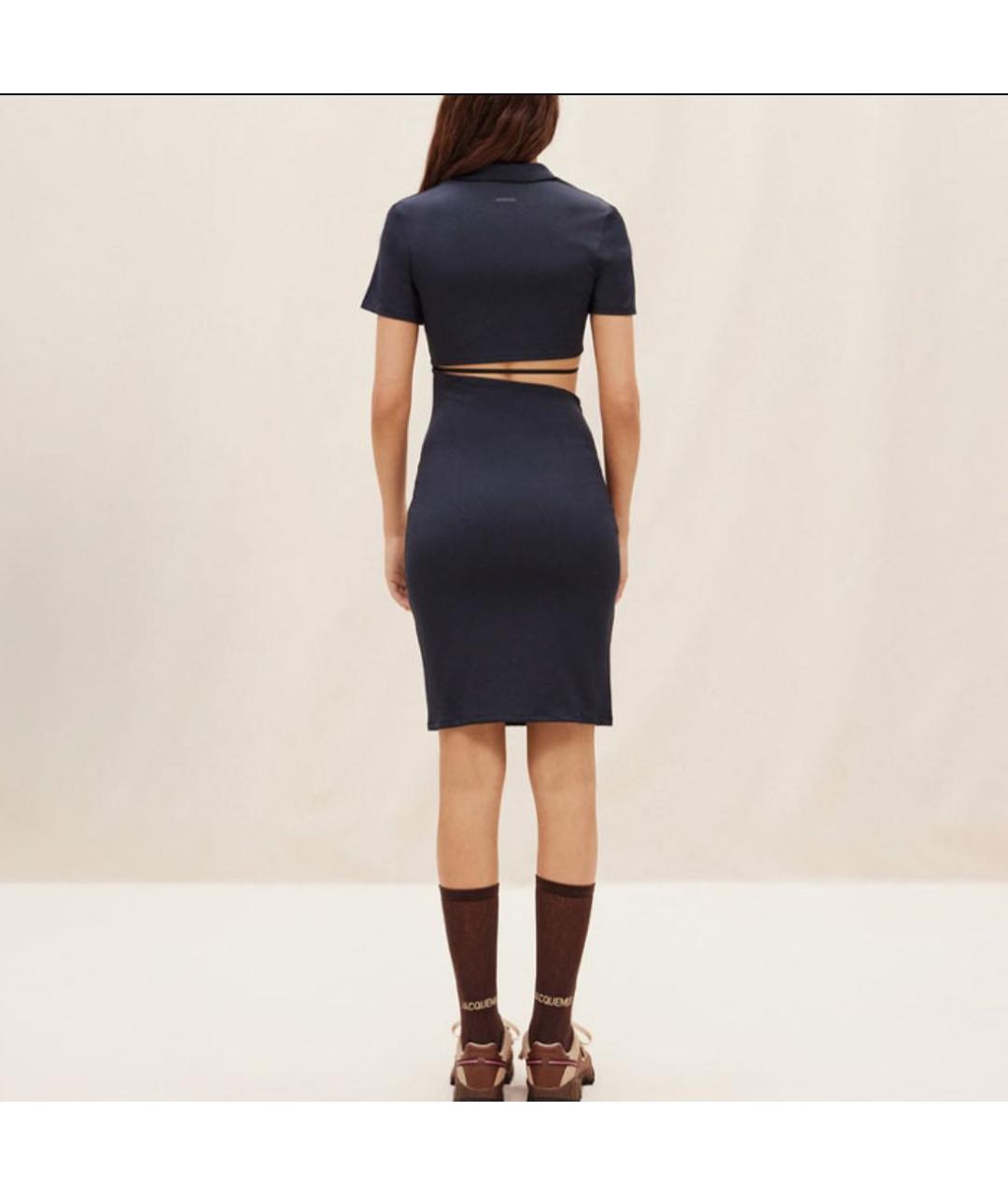 JACQUEMUS Темно-синее повседневное платье, фото 4