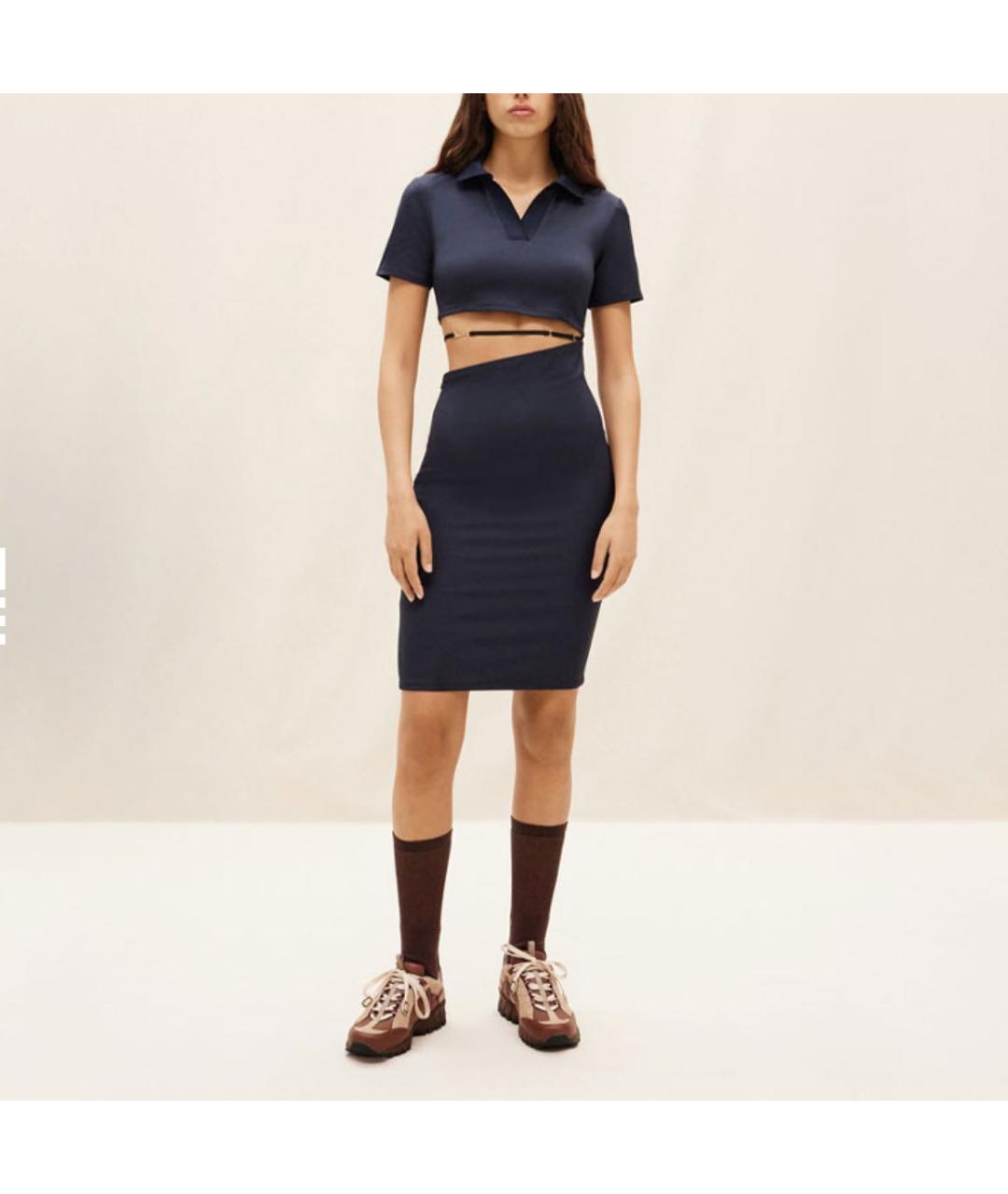 JACQUEMUS Темно-синее повседневное платье, фото 5