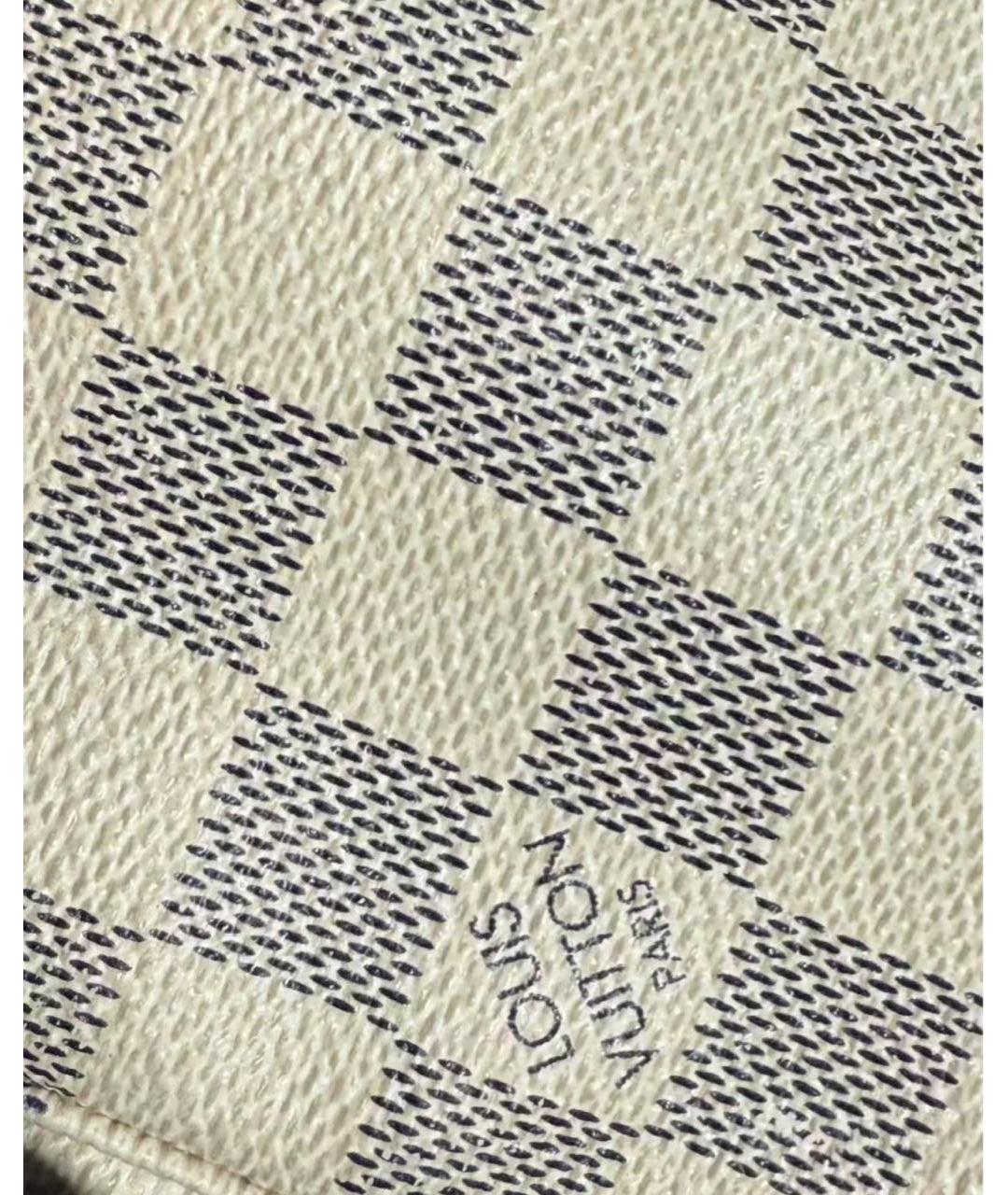 LOUIS VUITTON Белая кожаная сумка с короткими ручками, фото 6