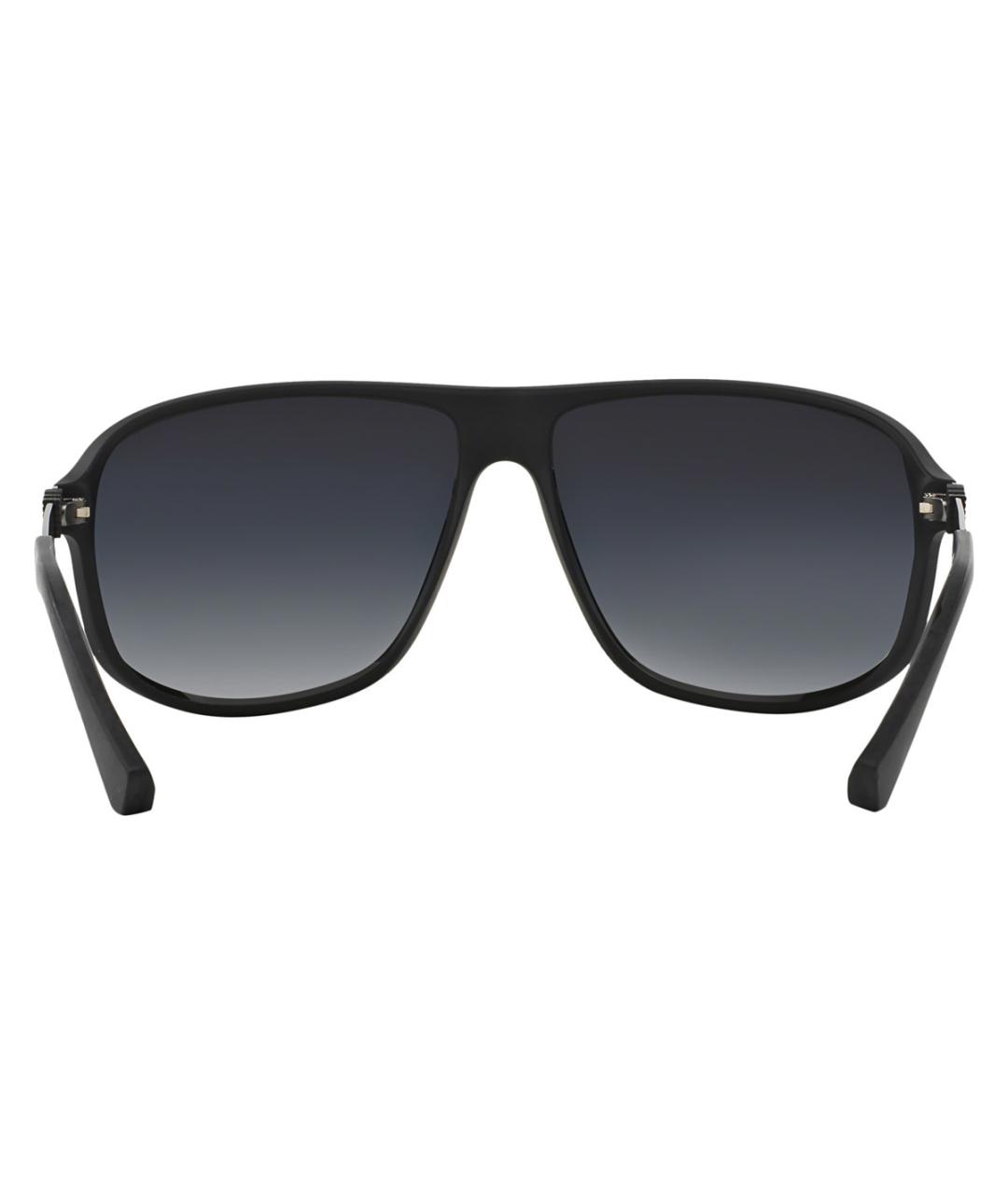 EMPORIO ARMANI Черные металлические солнцезащитные очки, фото 5