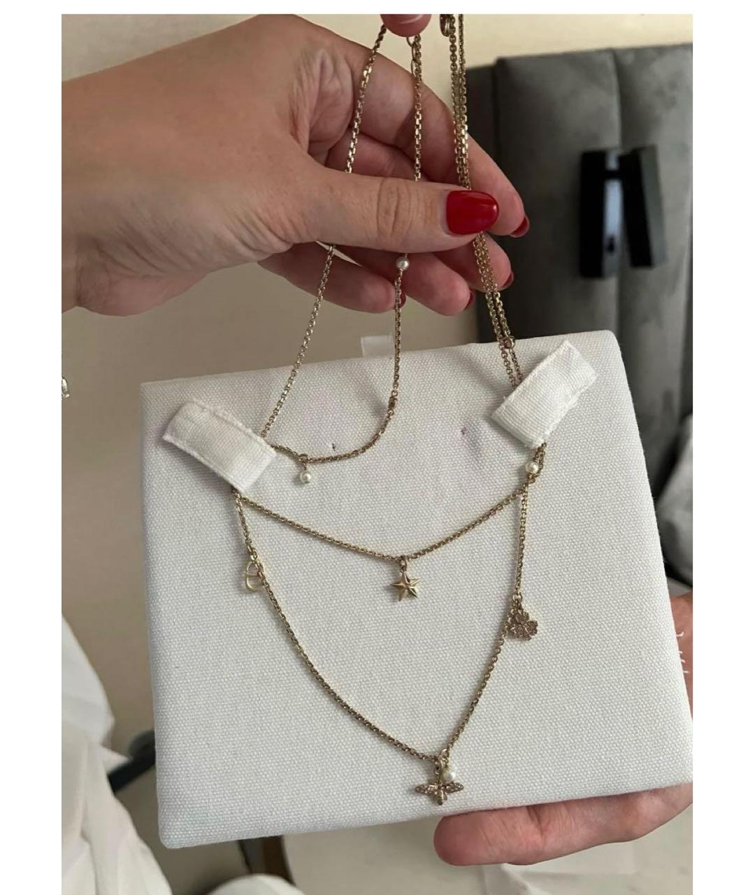 CHRISTIAN DIOR Золотое латунное колье, фото 4