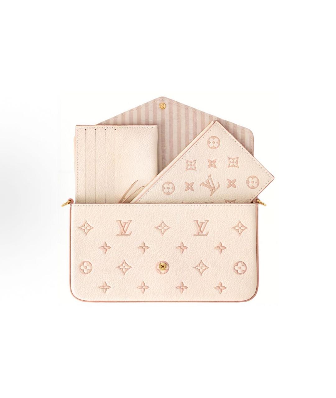 LOUIS VUITTON Бежевая кожаная сумка через плечо, фото 5