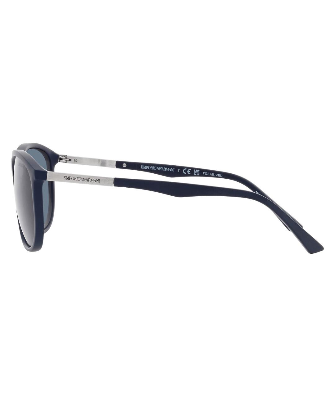 EMPORIO ARMANI Синие пластиковые солнцезащитные очки, фото 5