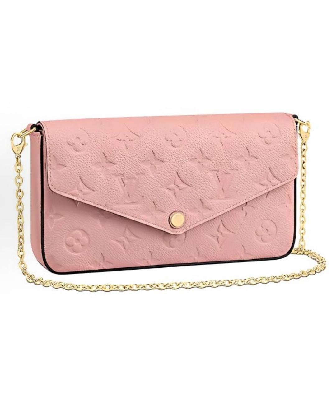 LOUIS VUITTON Розовая кожаная сумка через плечо, фото 6
