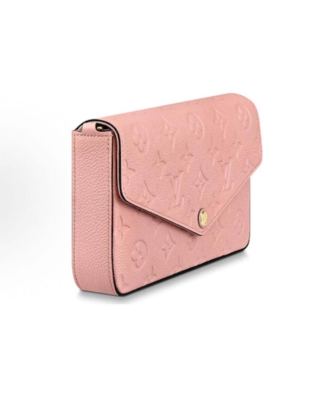 LOUIS VUITTON Розовая кожаная сумка через плечо, фото 3