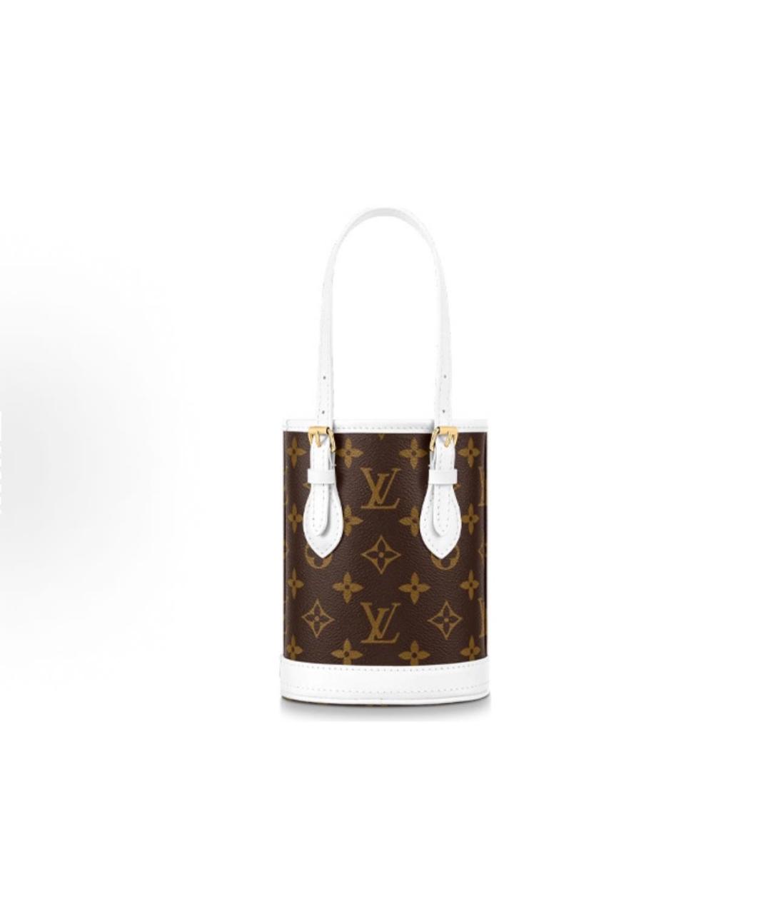LOUIS VUITTON Белая кожаная сумка через плечо, фото 4