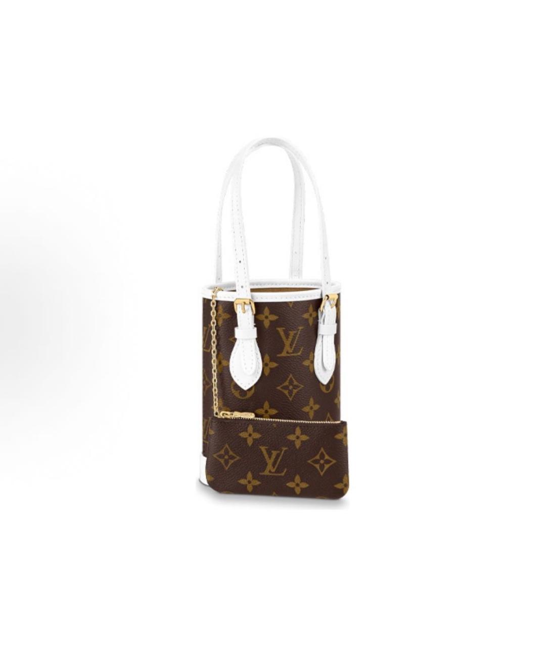LOUIS VUITTON Белая кожаная сумка через плечо, фото 5