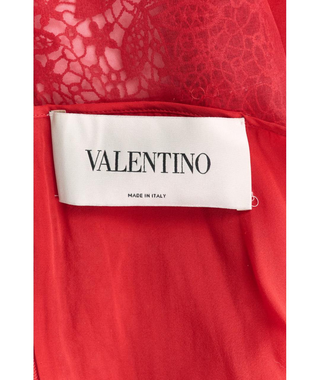 VALENTINO Красное хлопковое повседневное платье, фото 5