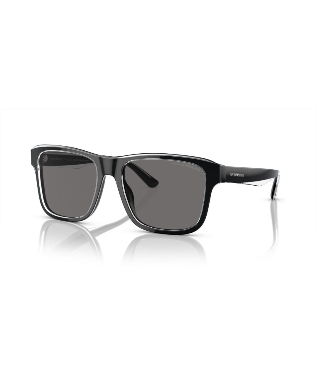 EMPORIO ARMANI Черные пластиковые солнцезащитные очки, фото 7