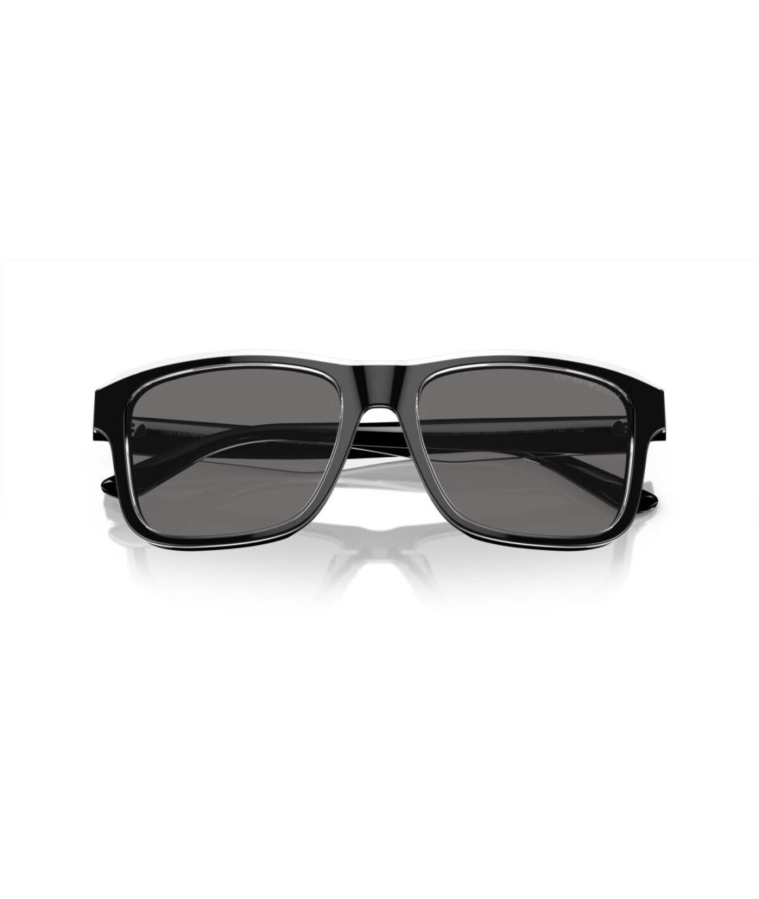 EMPORIO ARMANI Черные пластиковые солнцезащитные очки, фото 6