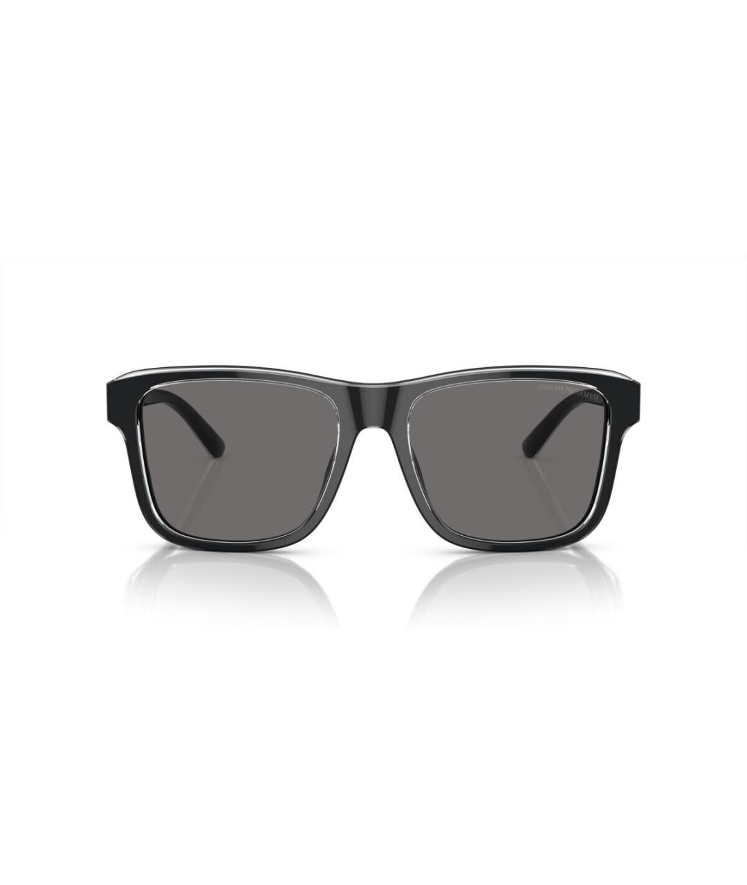 EMPORIO ARMANI Черные пластиковые солнцезащитные очки, фото 2