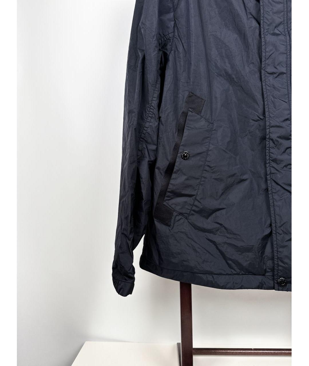 STONE ISLAND Темно-синяя полиамидовая куртка, фото 3