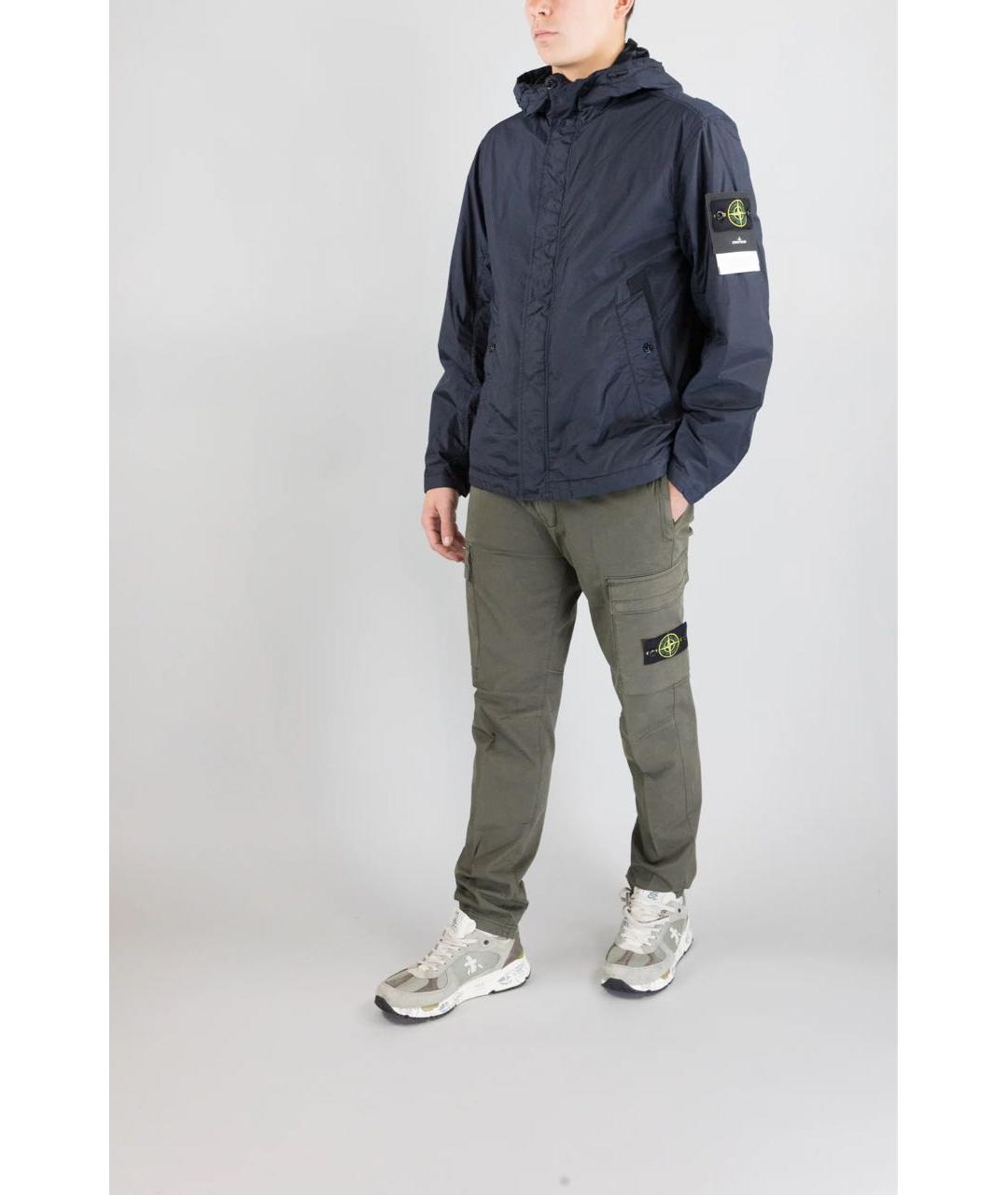 STONE ISLAND Темно-синяя полиамидовая куртка, фото 8