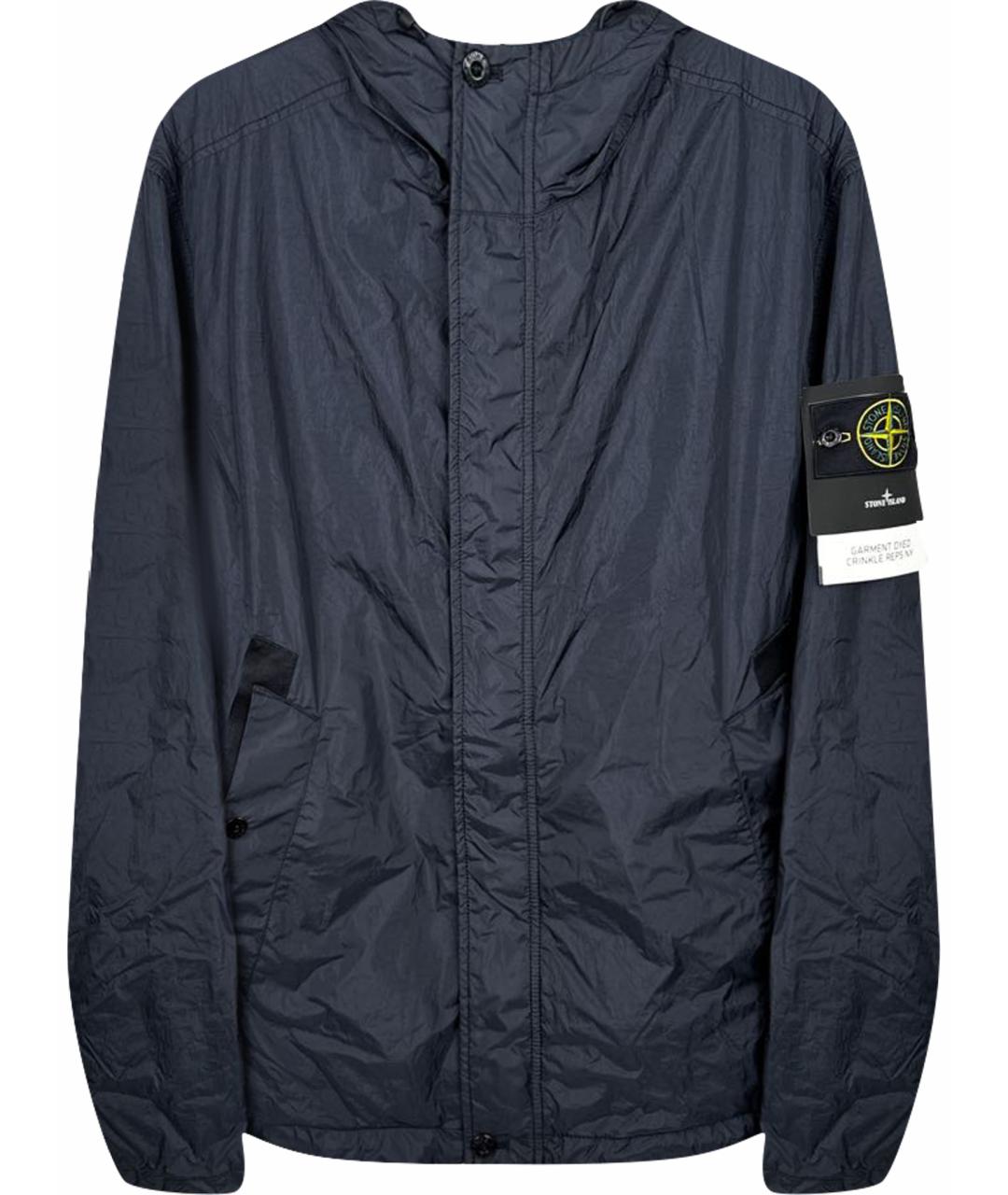 STONE ISLAND Темно-синяя полиамидовая куртка, фото 1