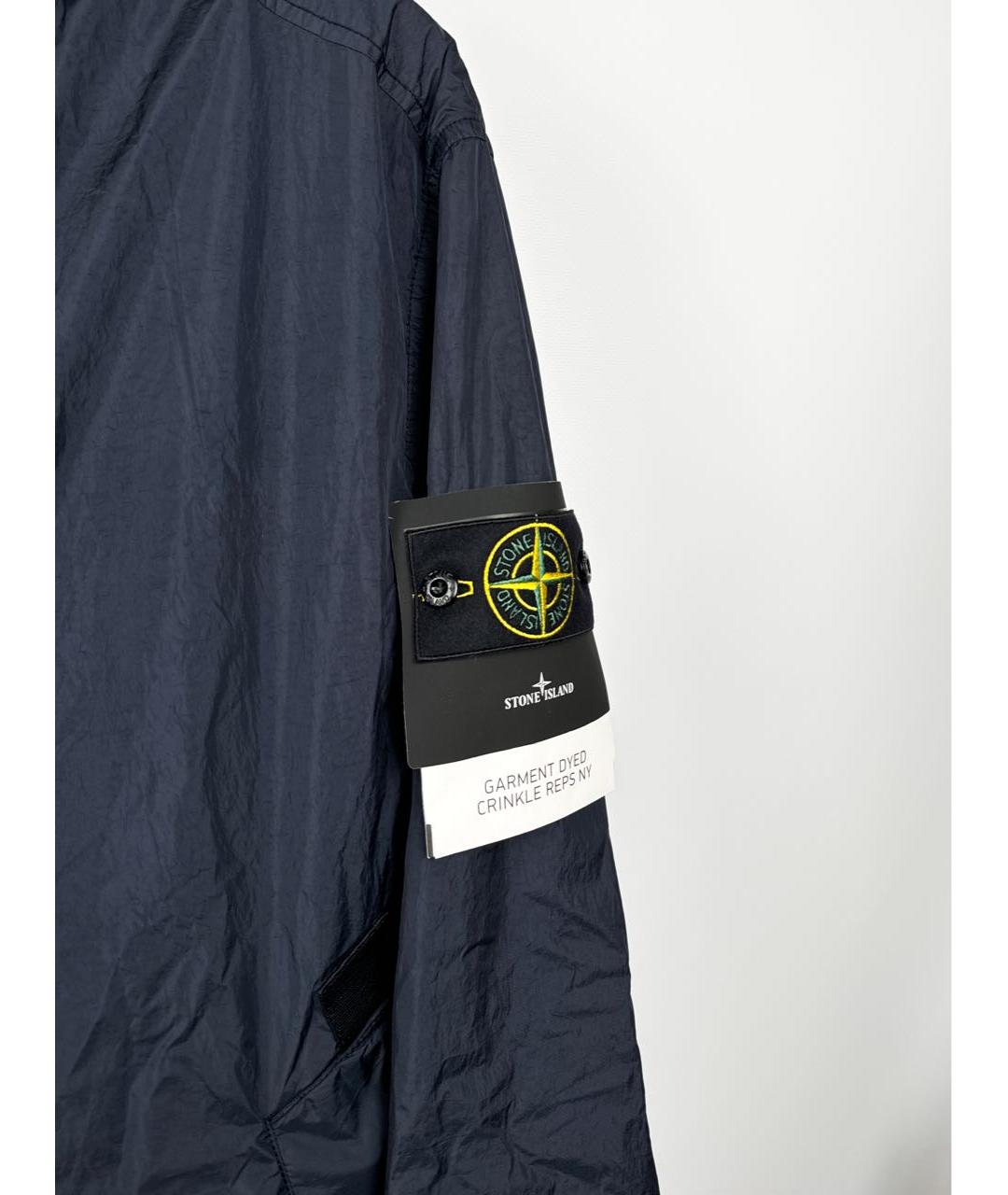 STONE ISLAND Темно-синяя полиамидовая куртка, фото 4