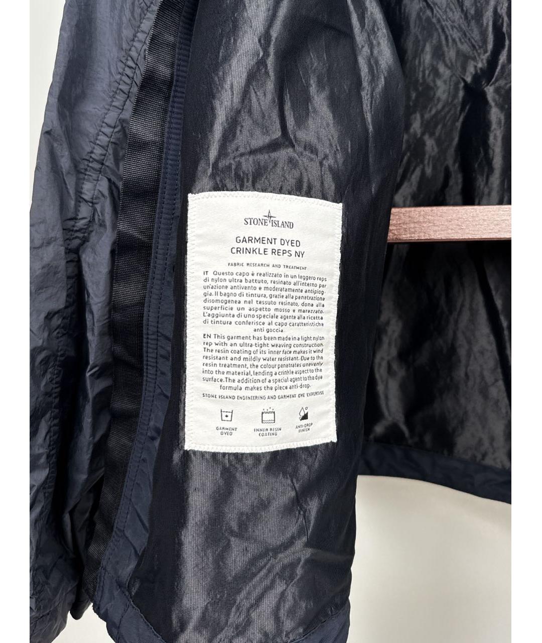 STONE ISLAND Темно-синяя полиамидовая куртка, фото 6