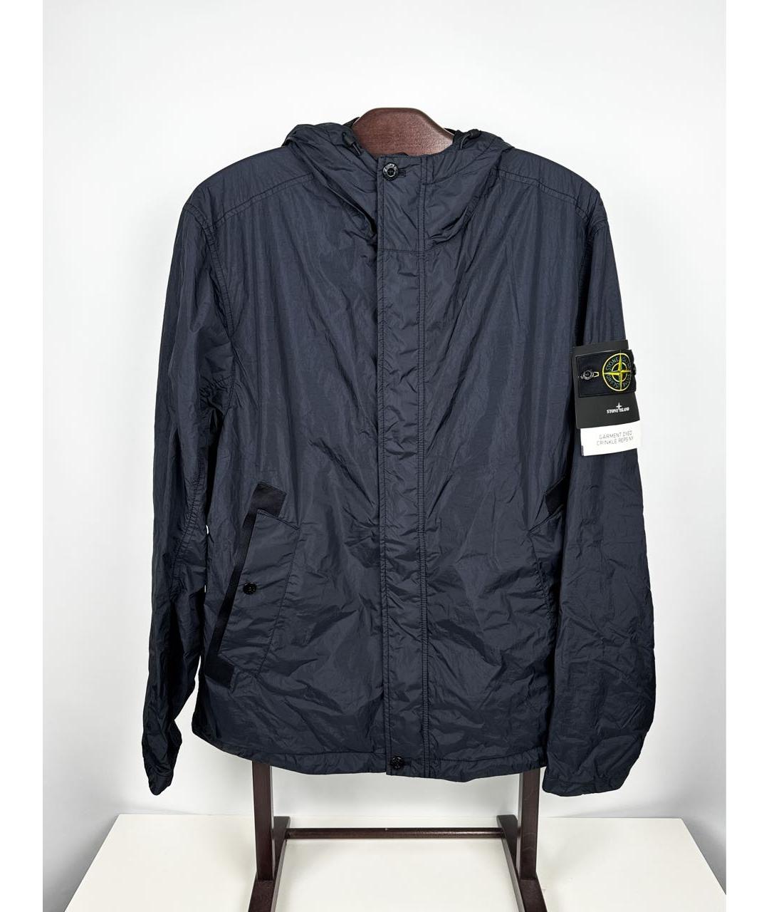 STONE ISLAND Темно-синяя полиамидовая куртка, фото 9