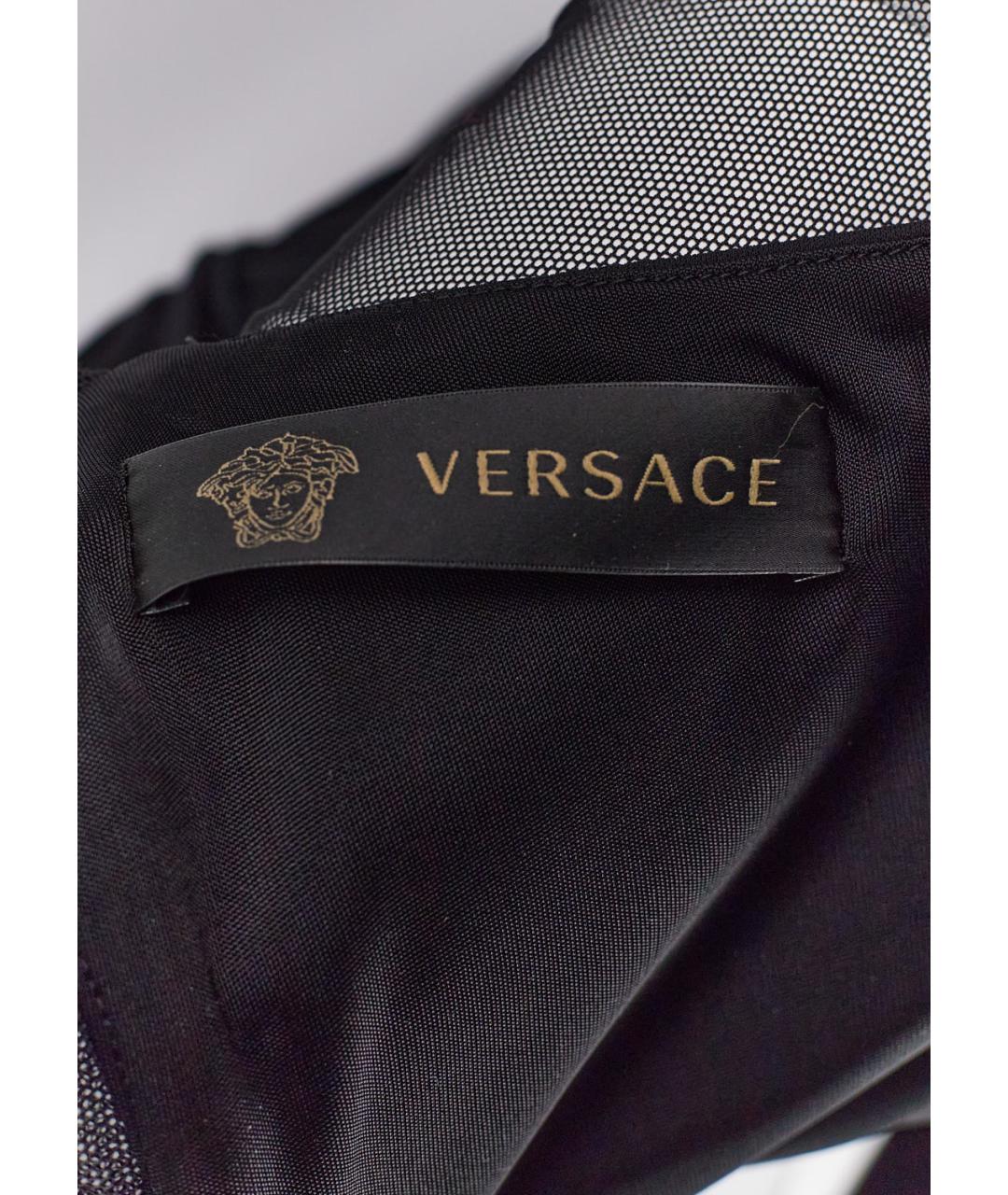 VERSACE Черное вискозное коктейльное платье, фото 5