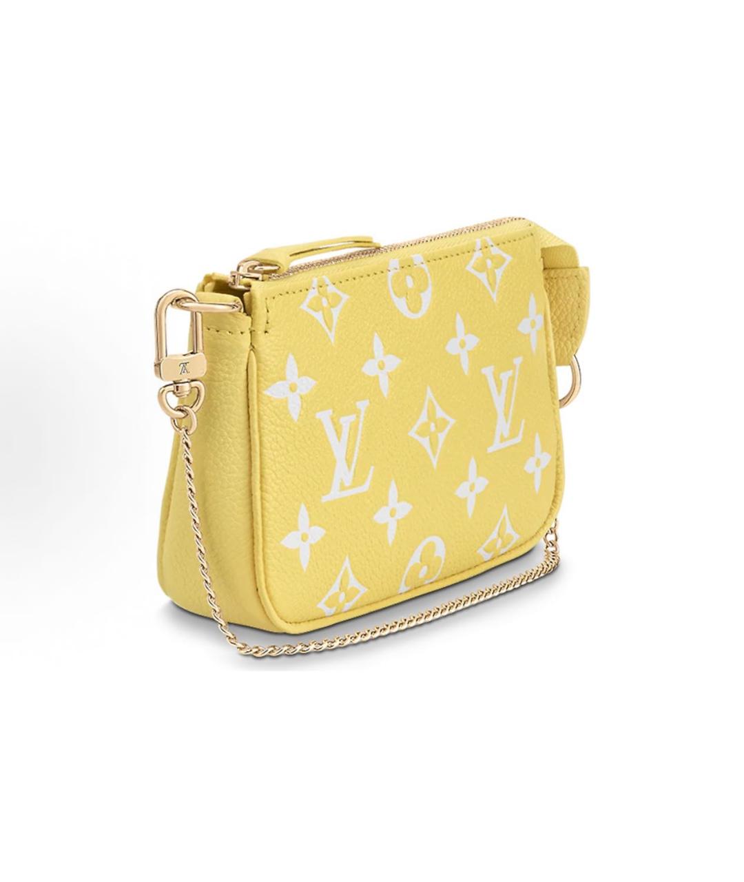 LOUIS VUITTON Желтая кожаная сумка через плечо, фото 2