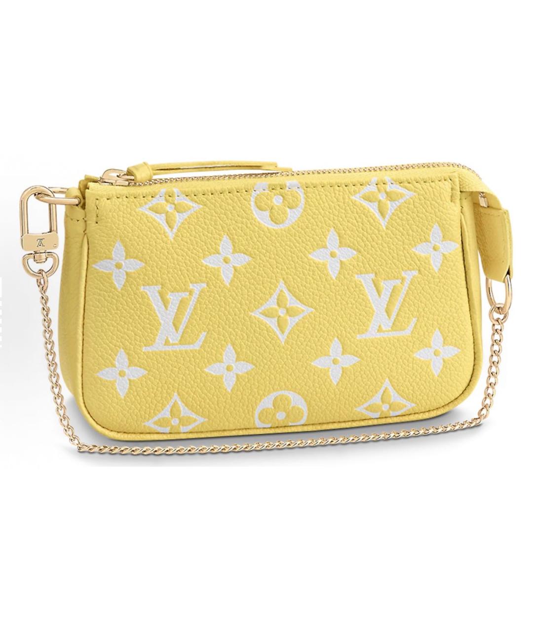 LOUIS VUITTON Желтая кожаная сумка через плечо, фото 6