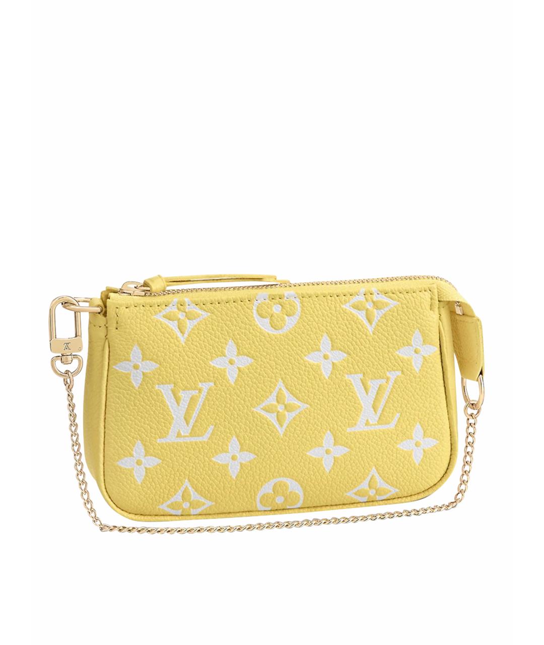 LOUIS VUITTON Желтая кожаная сумка через плечо, фото 1