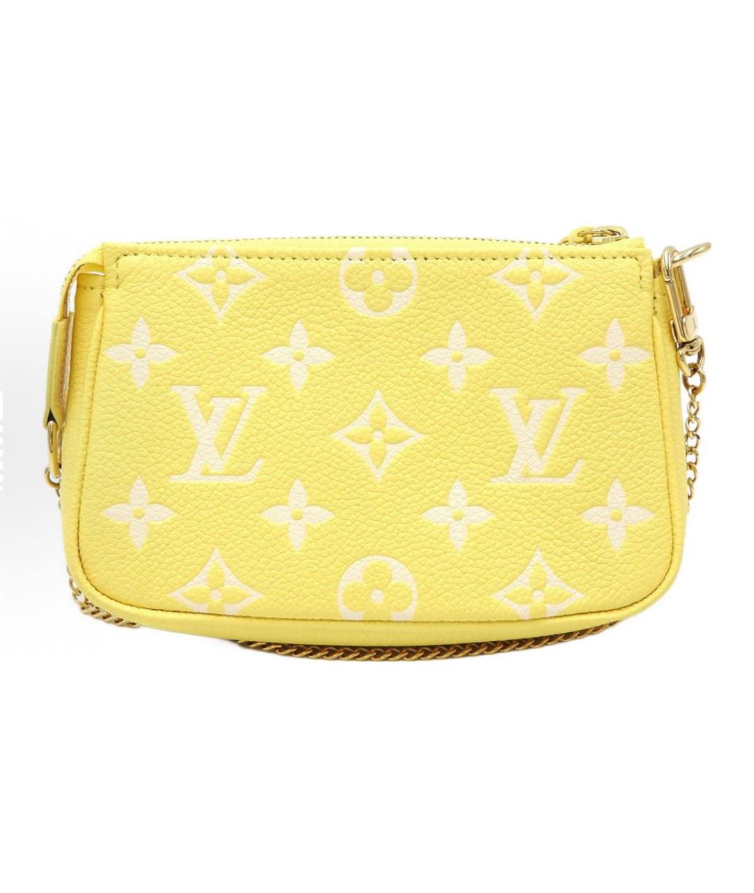 LOUIS VUITTON Желтая кожаная сумка через плечо, фото 3