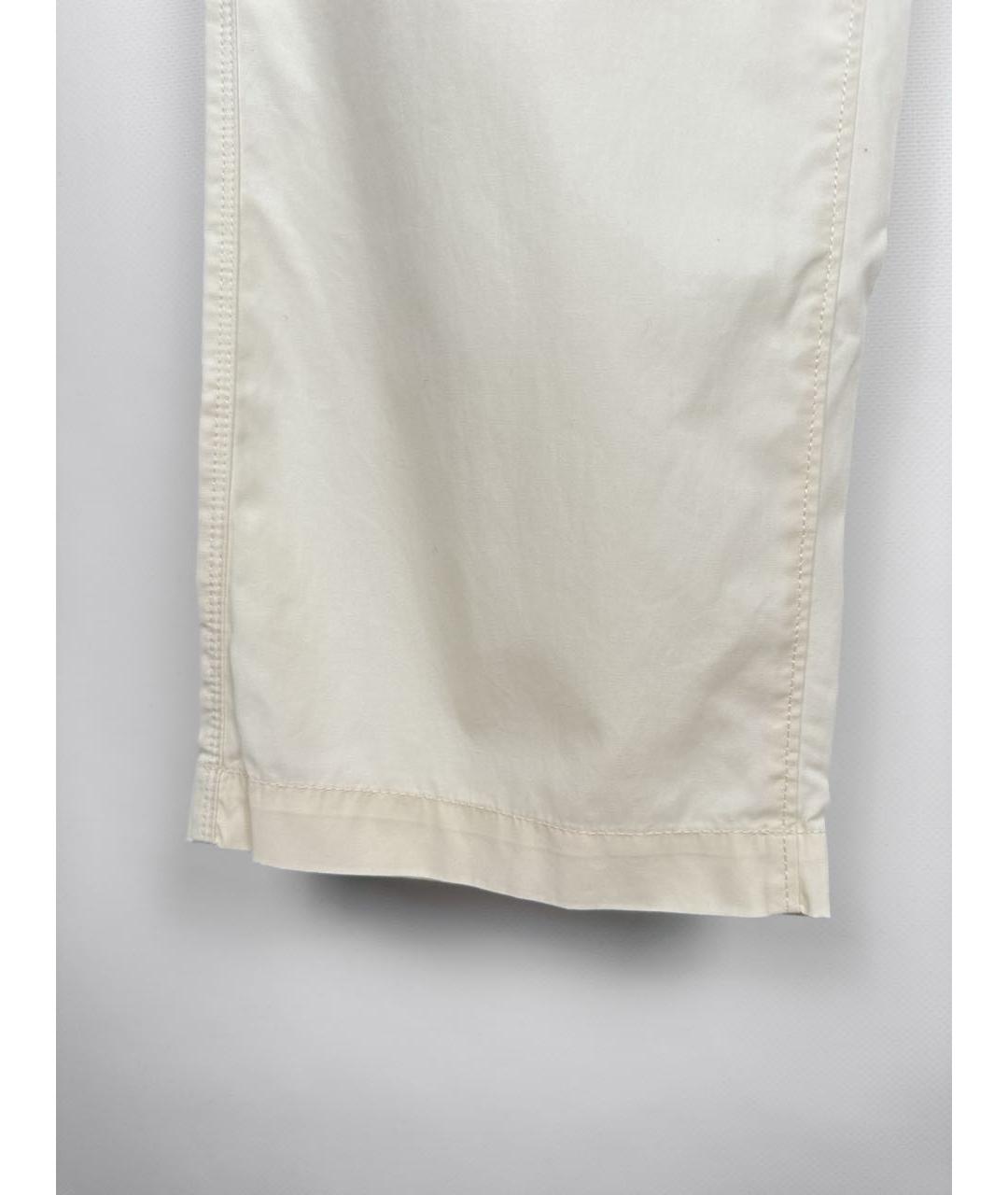 STONE ISLAND Бежевые хлопковые повседневные брюки, фото 4