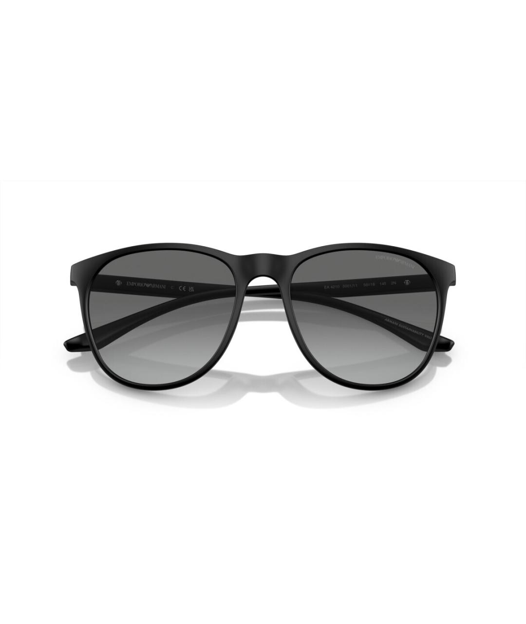EMPORIO ARMANI Черные пластиковые солнцезащитные очки, фото 6