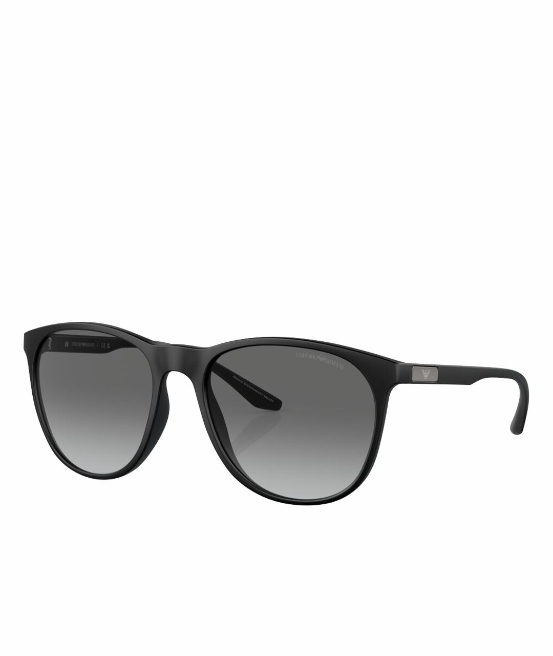 EMPORIO ARMANI Черные пластиковые солнцезащитные очки, фото 1
