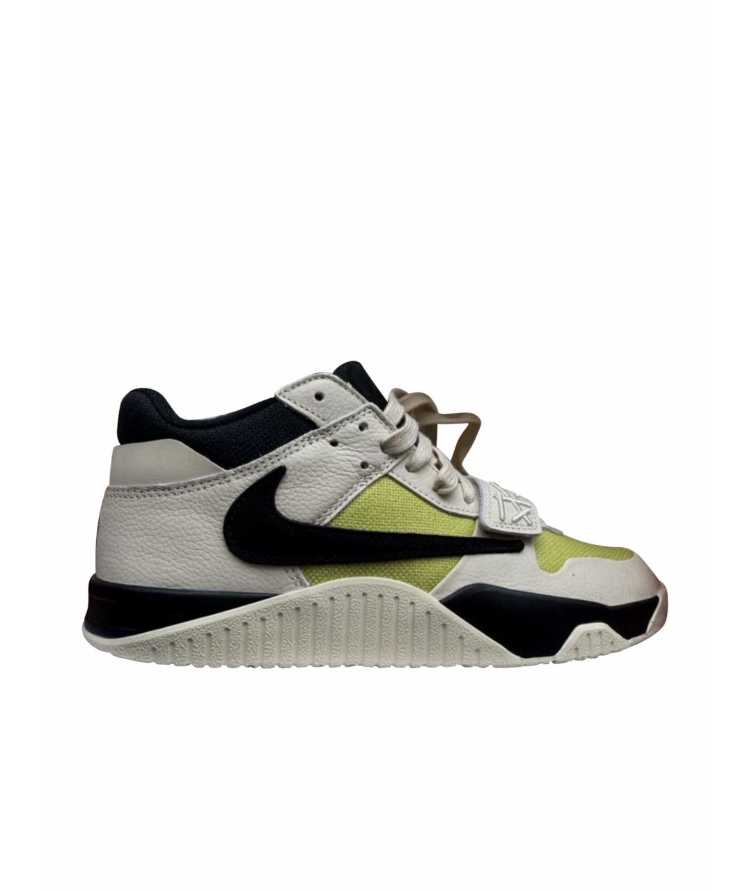 CACTUS JACK BY TRAVIS SCOTT Бежевые кожаные высокие кроссовки / кеды, фото 1