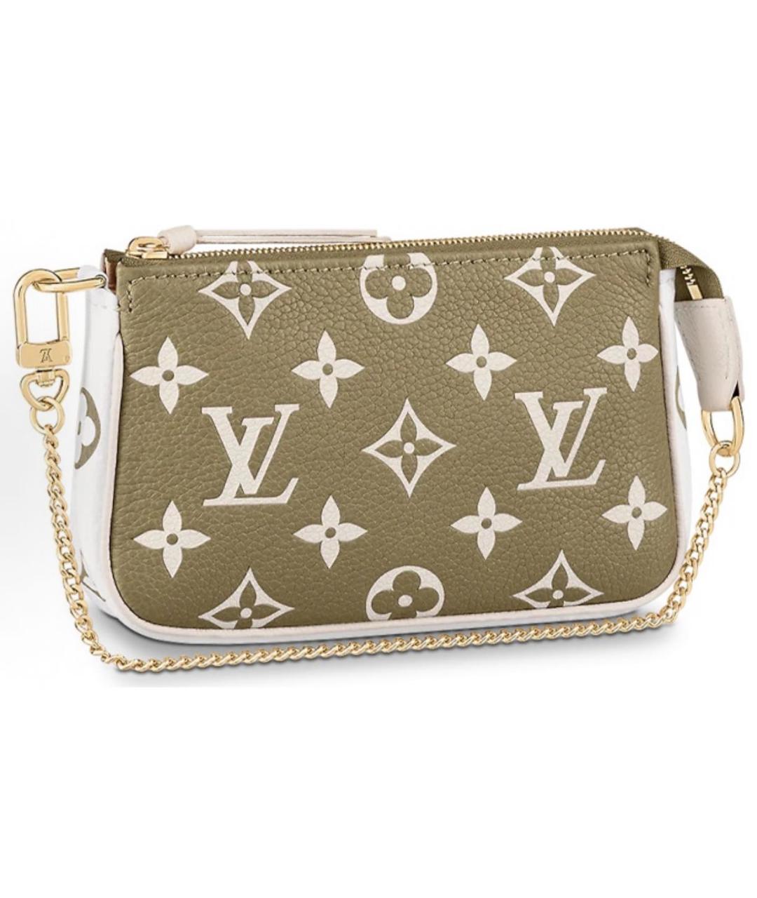 LOUIS VUITTON Хаки кожаная сумка через плечо, фото 2