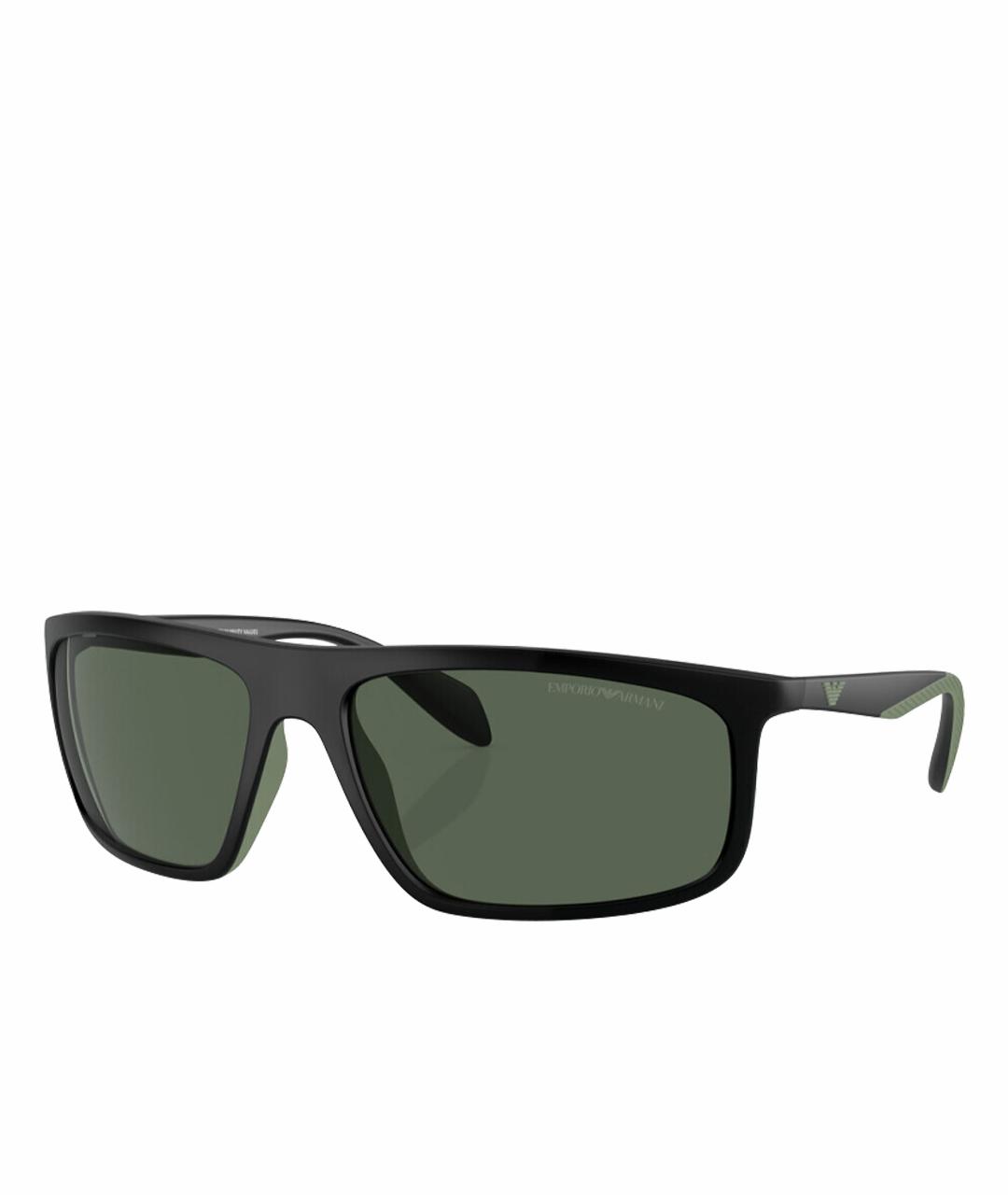 EMPORIO ARMANI Черные пластиковые солнцезащитные очки, фото 1