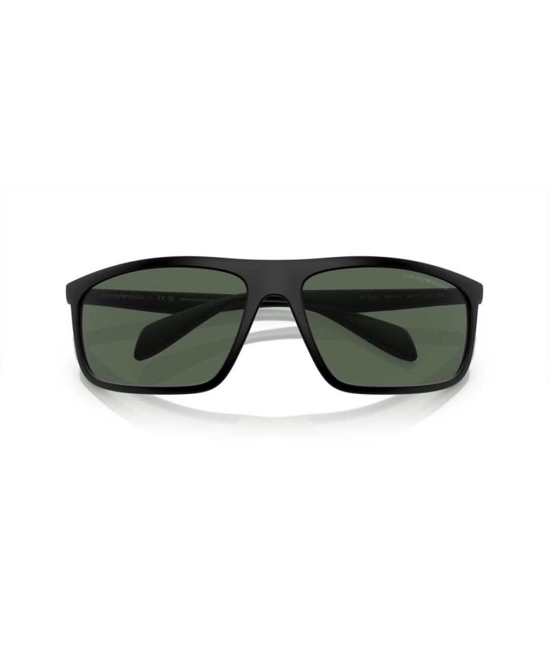 EMPORIO ARMANI Черные пластиковые солнцезащитные очки, фото 6