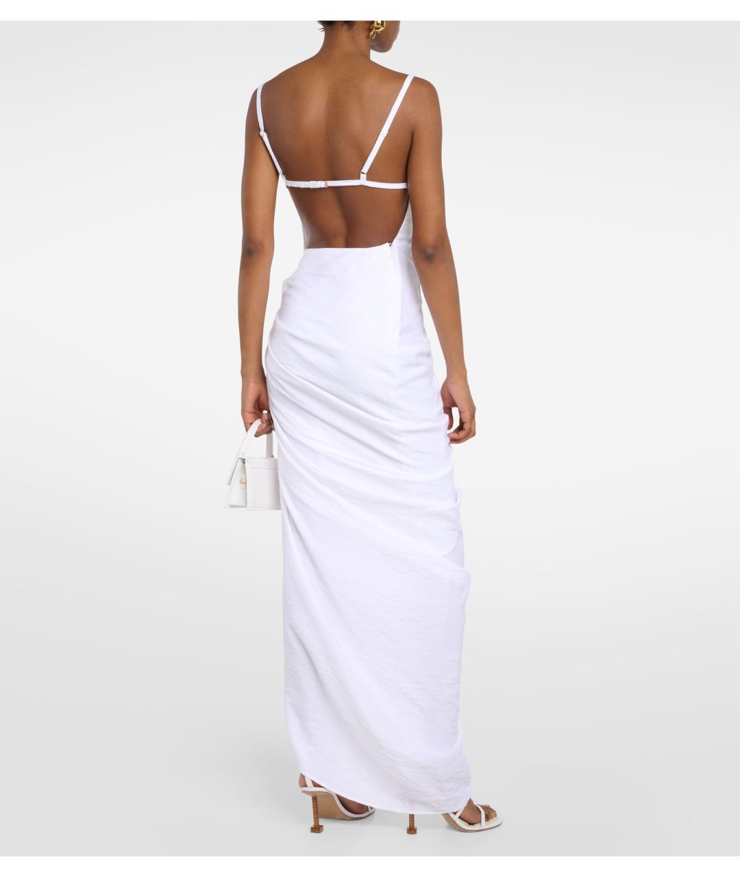 JACQUEMUS Белое коктейльное платье, фото 9