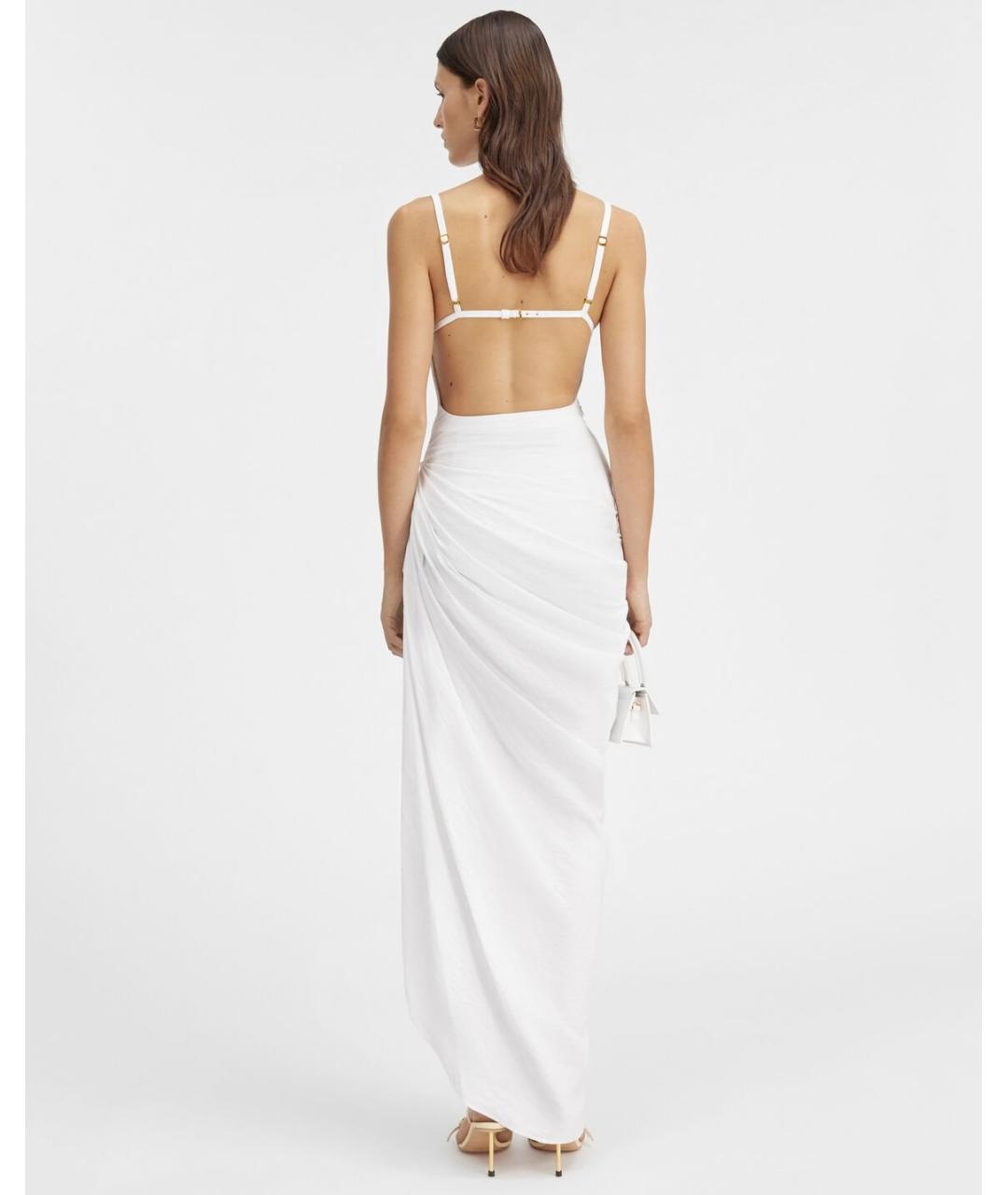 JACQUEMUS Белое коктейльное платье, фото 4