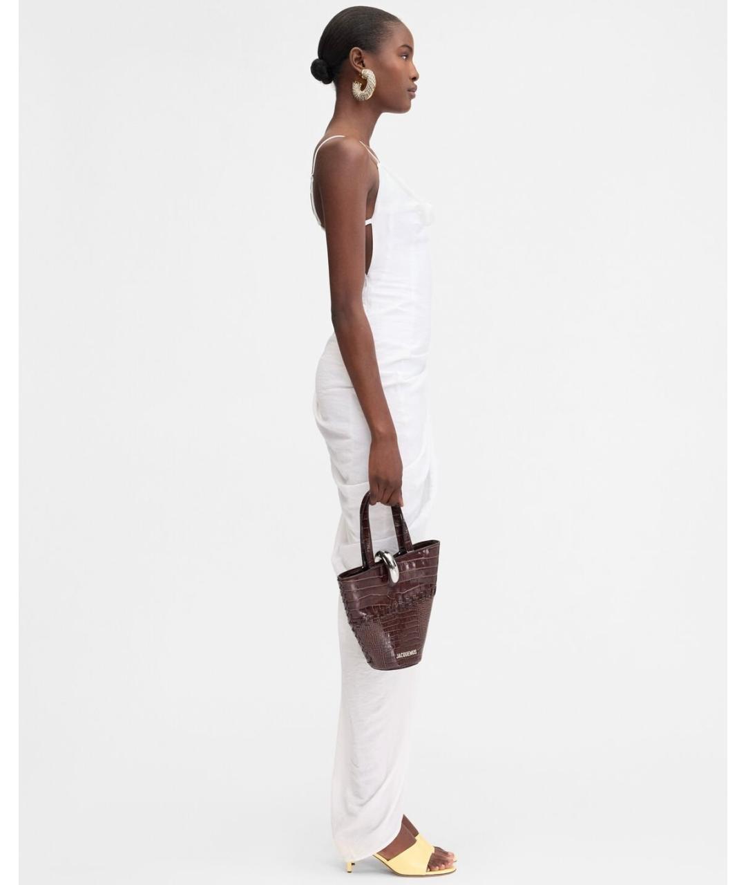 JACQUEMUS Белое коктейльное платье, фото 6