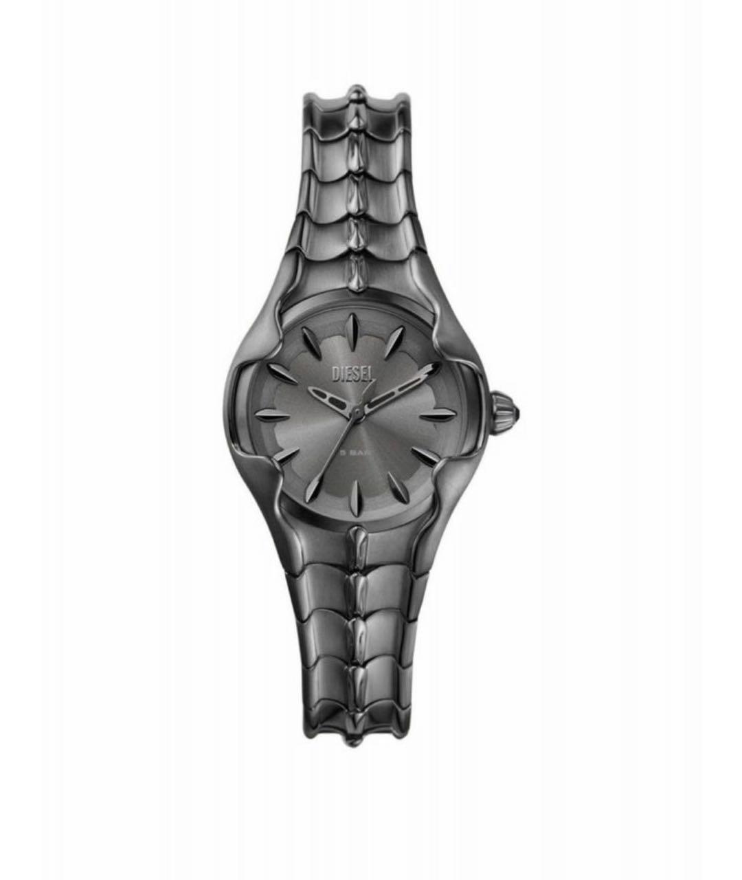 DIESEL Антрацитовые стальные часы, фото 1