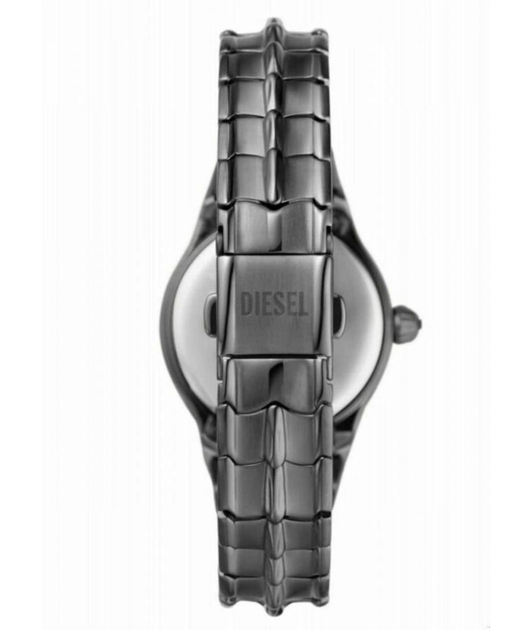 DIESEL Антрацитовые стальные часы, фото 3