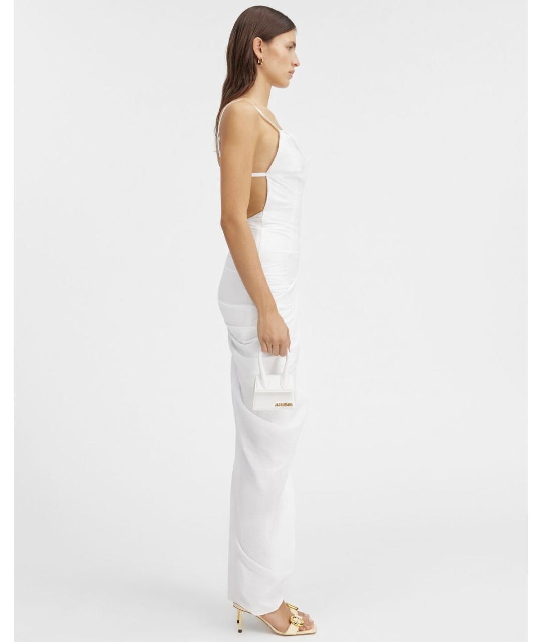 JACQUEMUS Белое коктейльное платье, фото 3