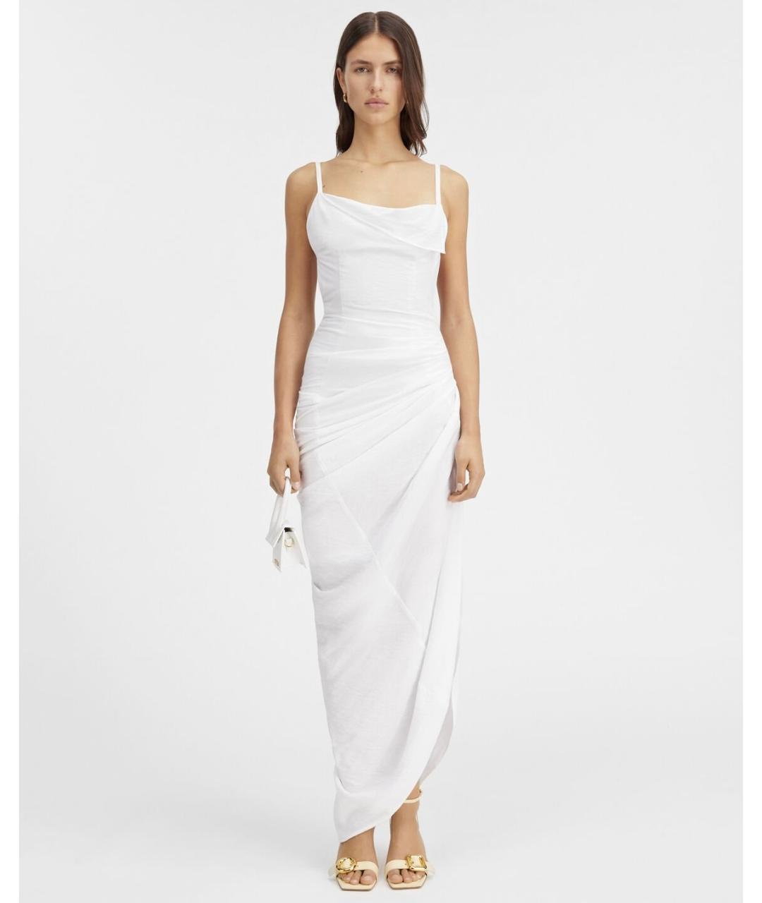JACQUEMUS Белое коктейльное платье, фото 2