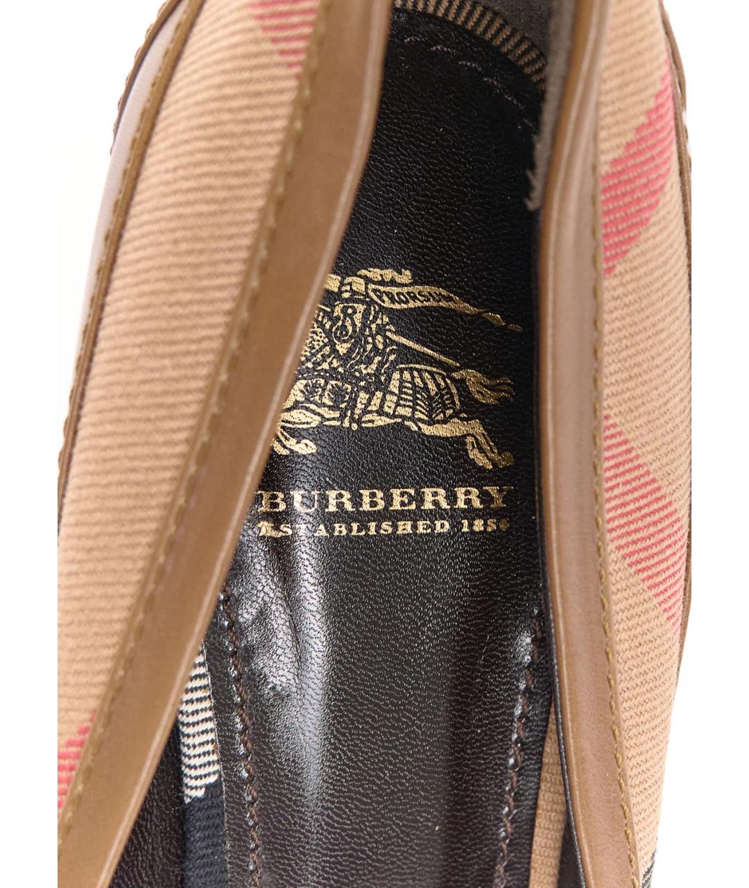 BURBERRY Коричневые кожаные туфли, фото 5