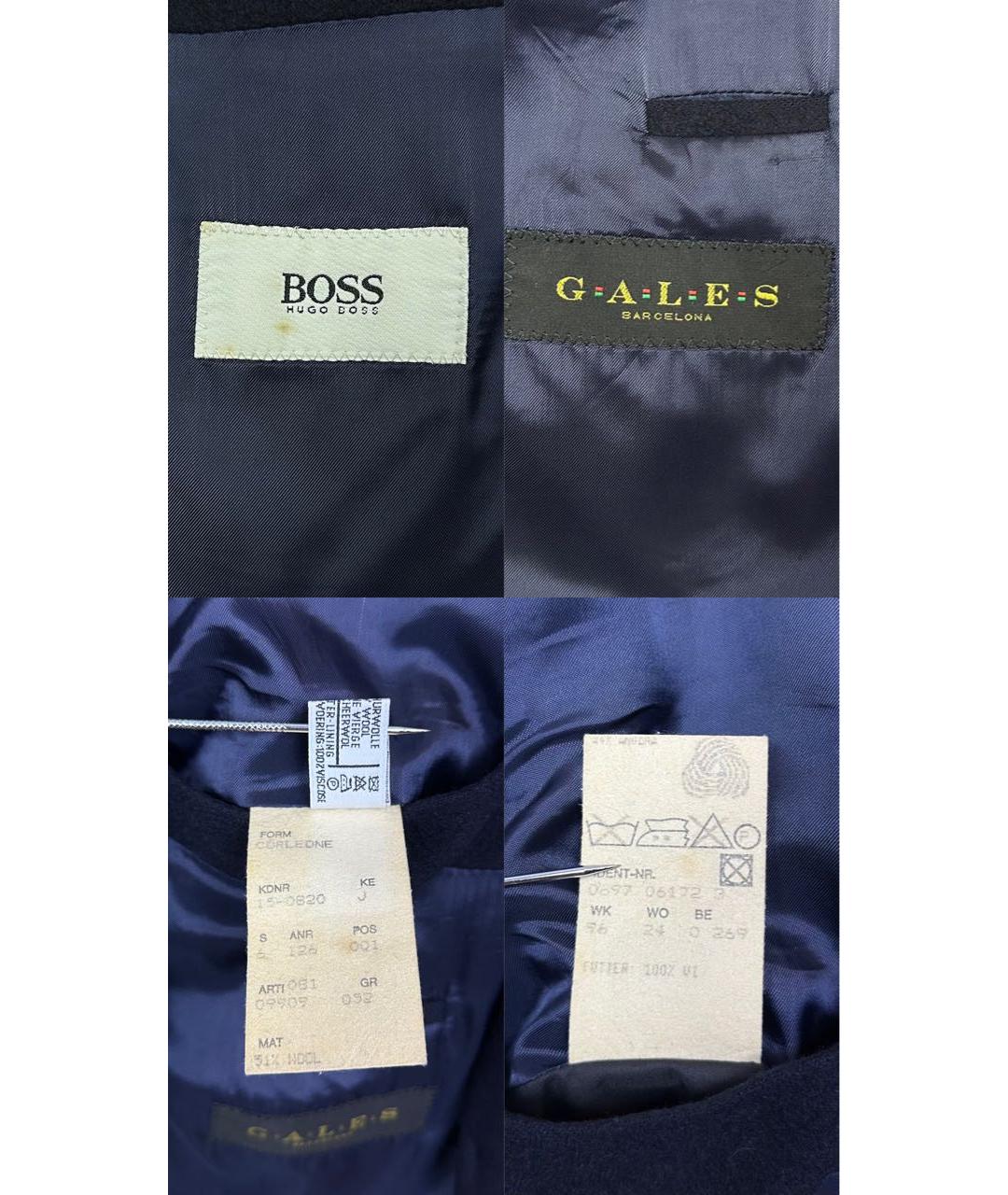 HUGO BOSS Темно-синий шерстяной пиджак, фото 6