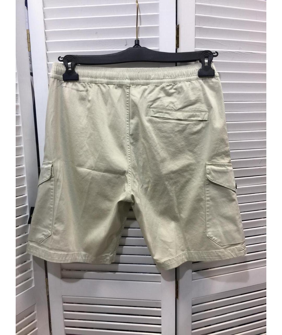 STONE ISLAND Бежевые хлопковые шорты, фото 2