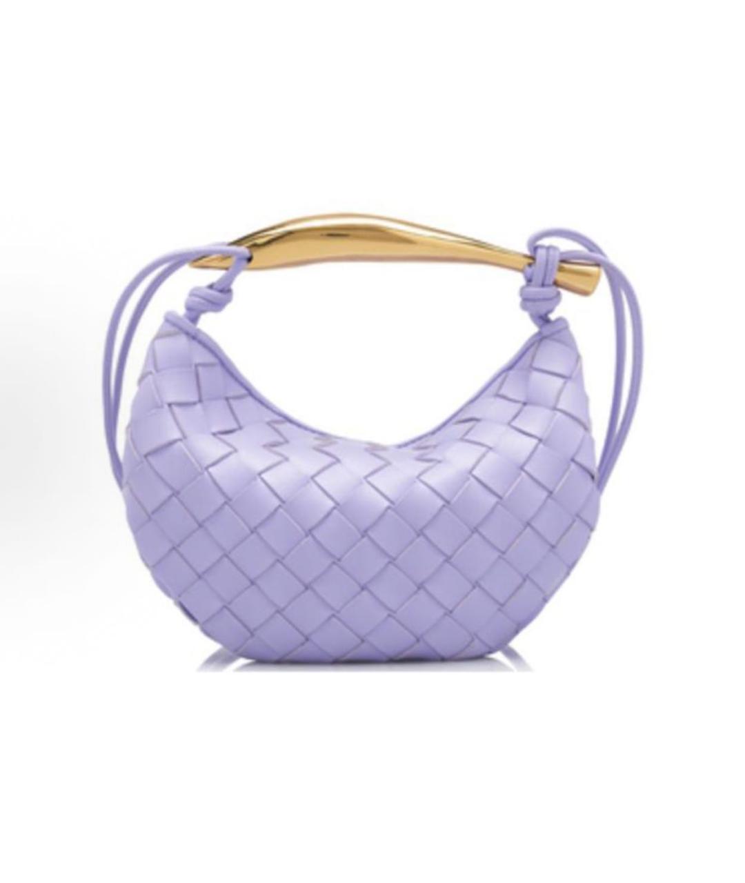 BOTTEGA VENETA Фиолетовая кожаная сумка через плечо, фото 6