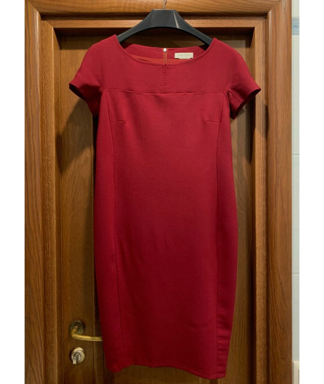 MAX MARA Красное хлопковое повседневное платье, фото 4